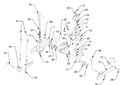 Part Location Diagram of 703-3426 Cub Cadet Stop Bracket, Lift Rod
